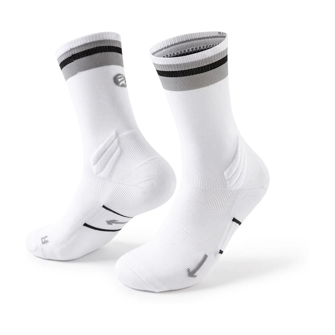 Sprint Pro Compression Running Socks - White Black